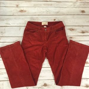 London Jean womens Orange Sz 8 Extra long corduroy